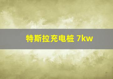 特斯拉充电桩 7kw